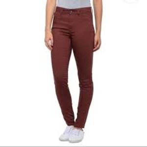 NWOT Prana size 2/26 Oday maroon organic cotton high rise skinny jeans stretchy